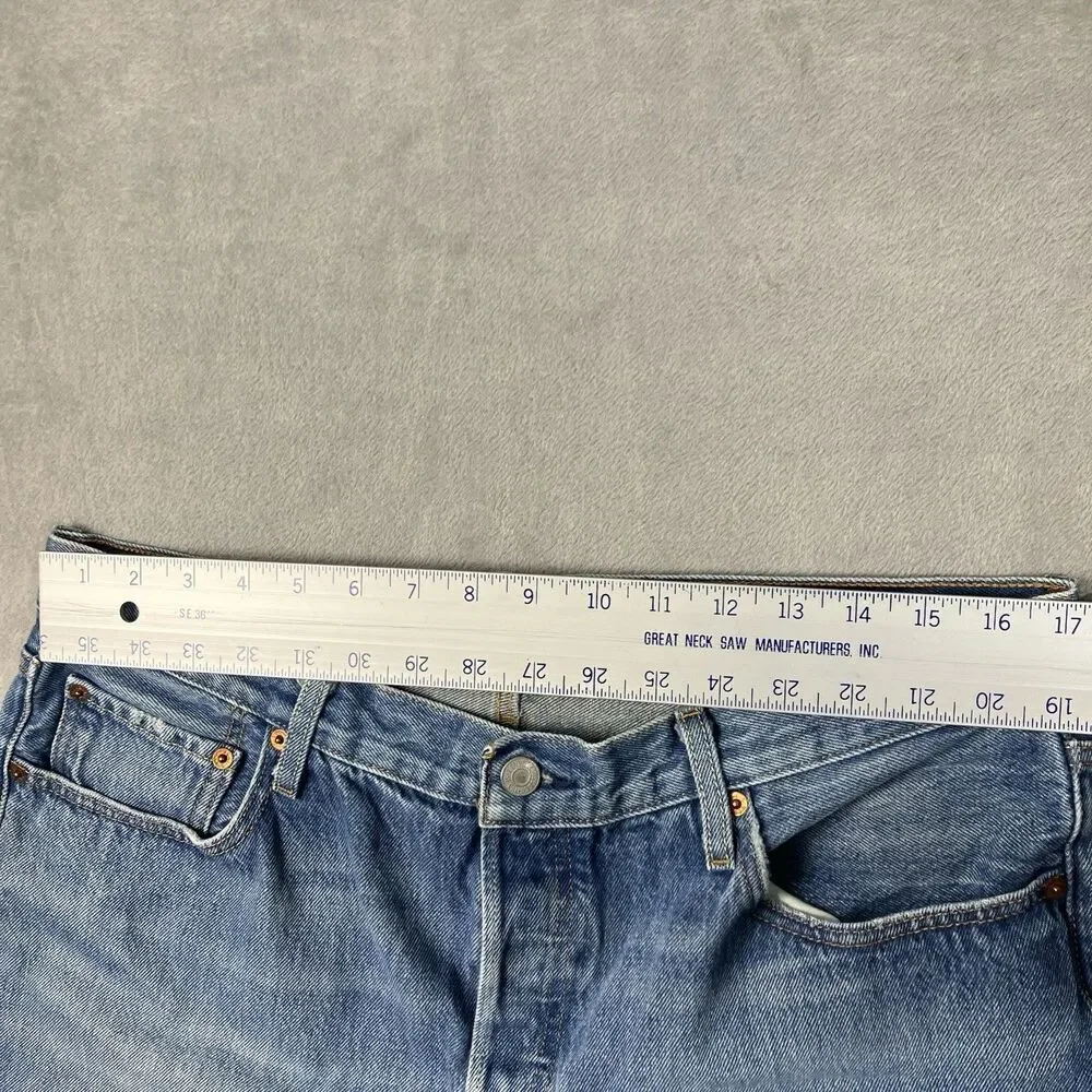 Levis 501 CT Mens Jeans 34x27** Blue Denim Tapered Workwear Utility Distressed